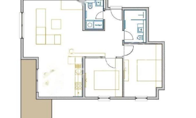 Трехкомнатная квартира Центр
