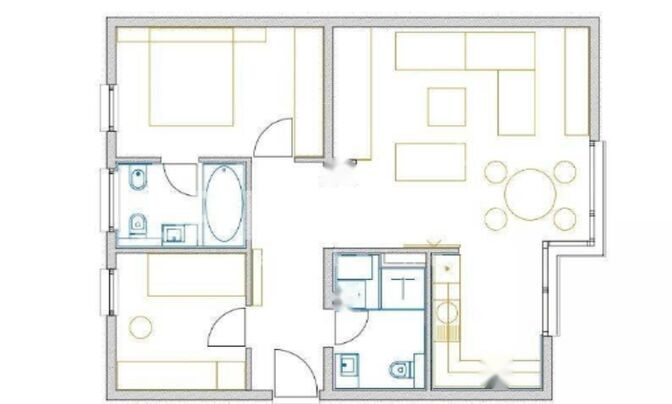 Трехкомнатная квартира центр