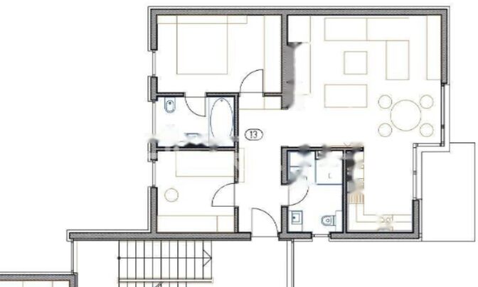 Трехкомнатная квартира Центр