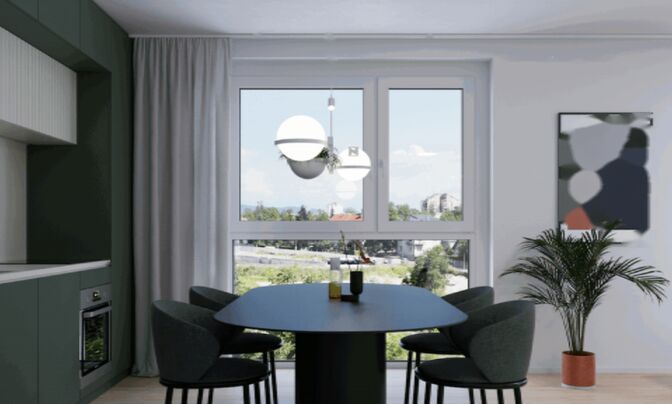 Трехкомнатная квартира Бежиград