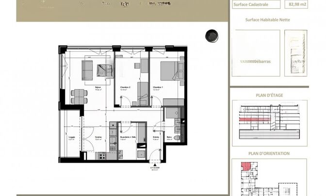 Apartment 2 bedrooms for sale in Belval